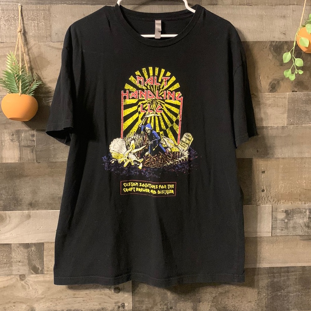 Malt handling grim reaper brewing t shirt